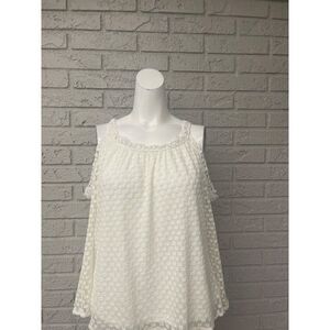 Capri Lace Cold Shoulder Top Size M